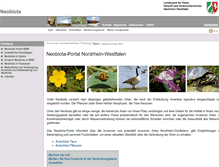 Tablet Screenshot of neobiota.naturschutzinformationen-nrw.de